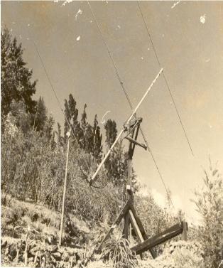 25 MHz antenna system used for solar studies at the Kodaikanal observatory during the early 1970s.