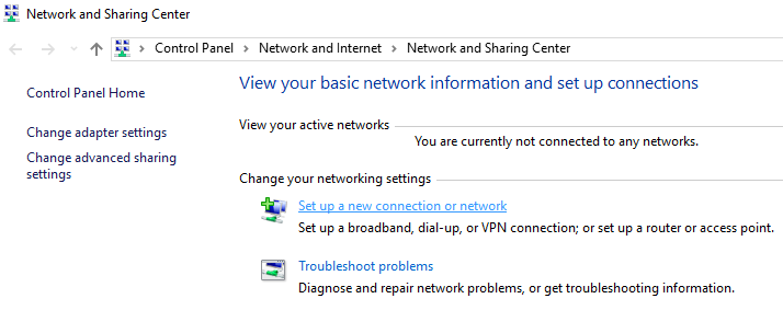 Windows control panel